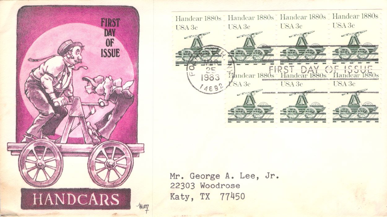 Hand Cars 1880's FDC