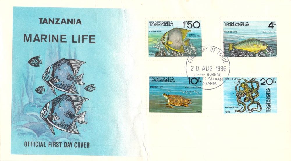 Tanzania's marine life FDC 1986