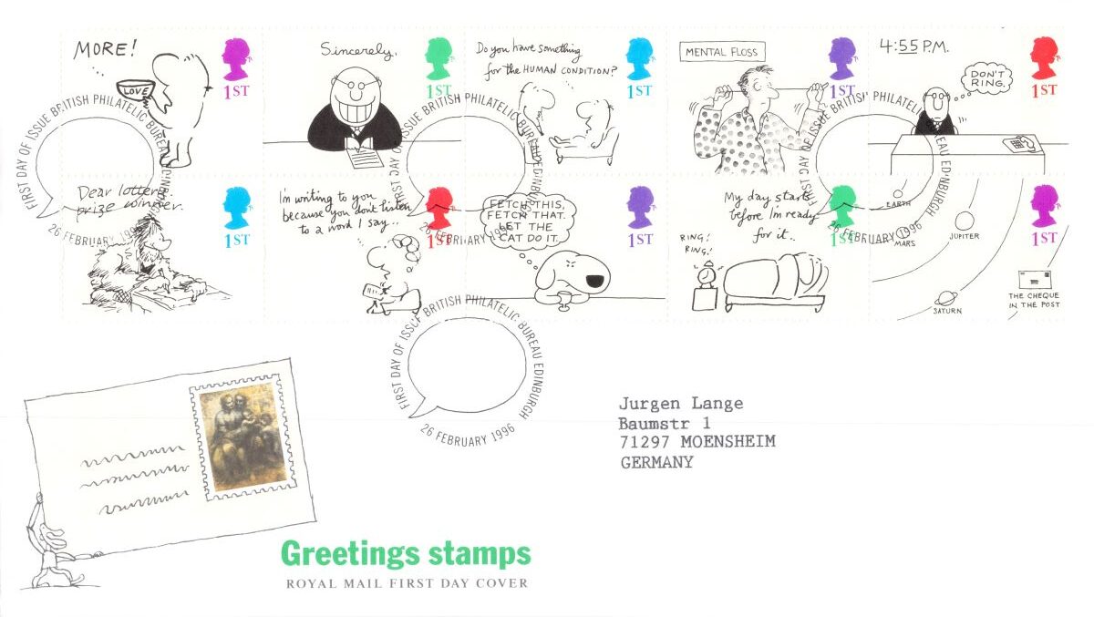 Royal Mail Greeting Stamps 1996