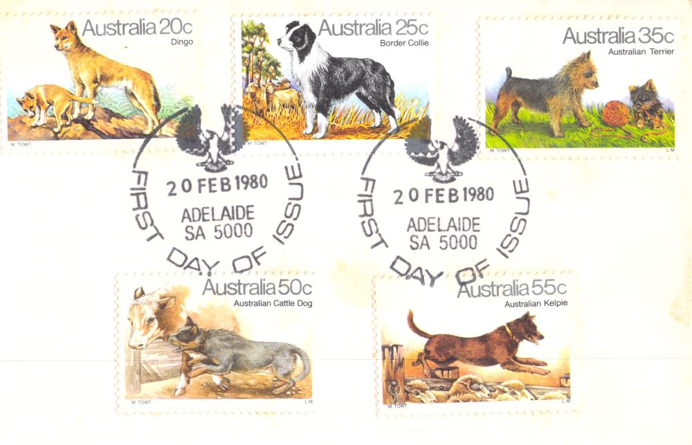Australian Dogs FDC 1980