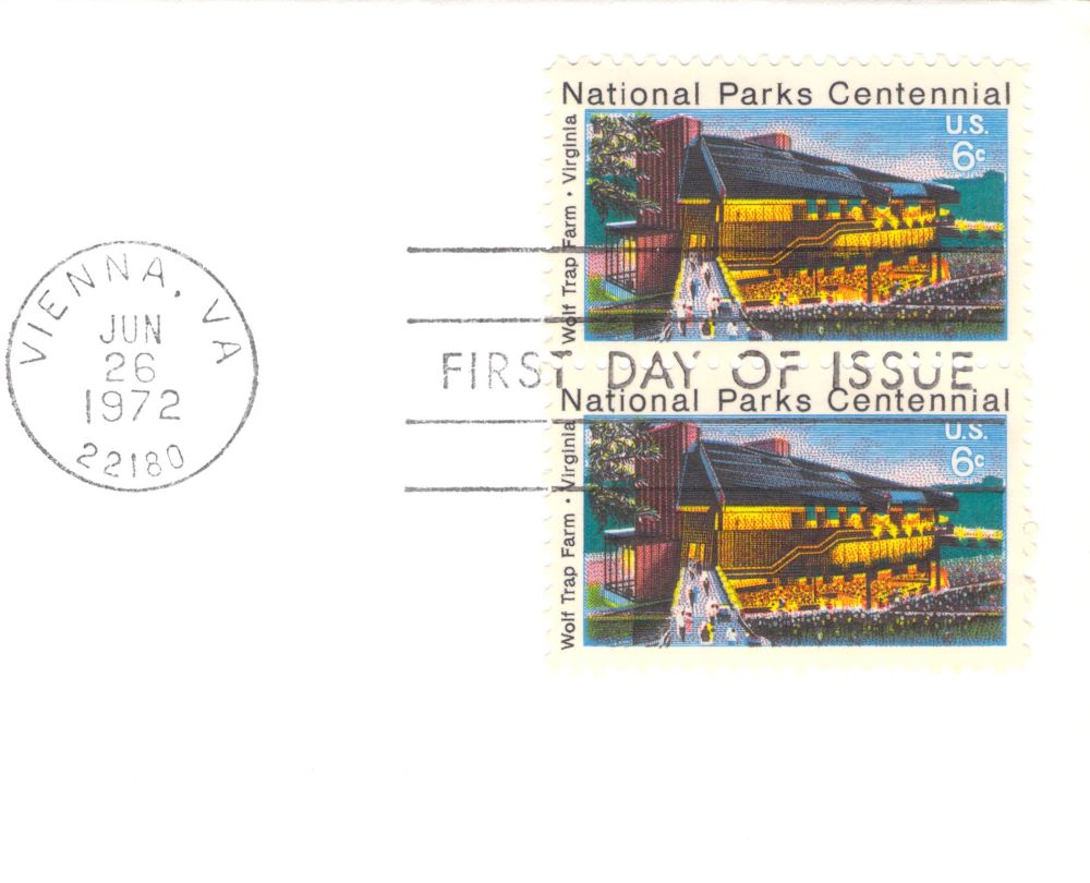 1972 Wolf Trap Farm National Park Vienna Virginia FDC 