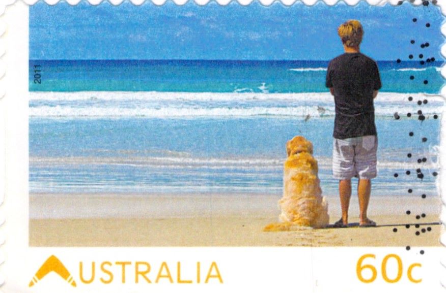 Man and Dog by Australia Post