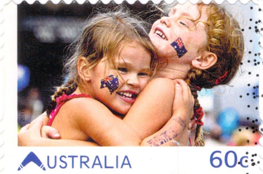 Children Celebrating Australia Day