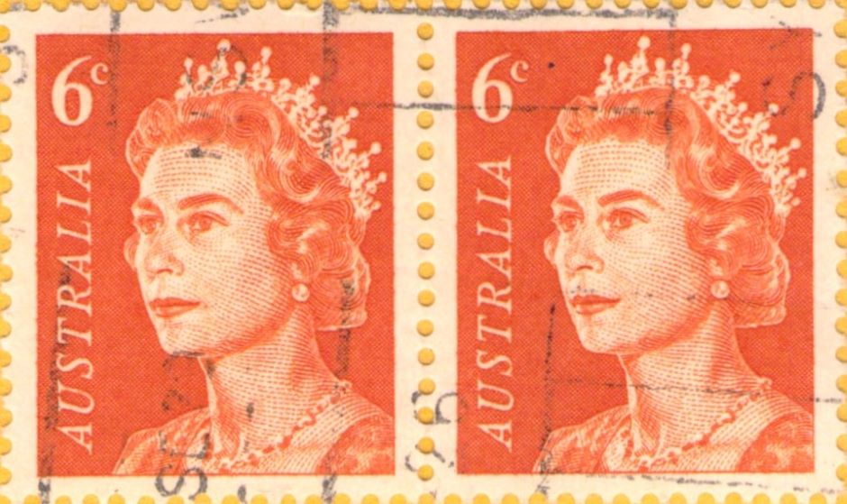 Queen Elizabeth II Australian stamp 6c