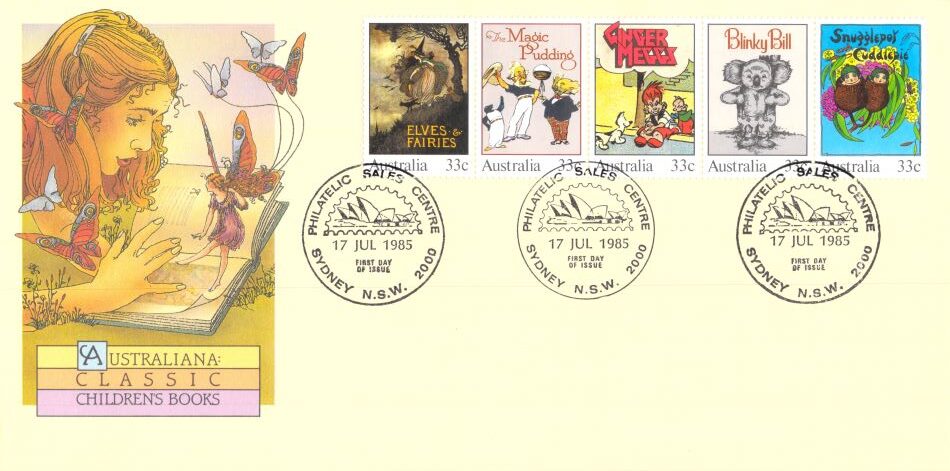 Australiana Classic Children's Books FDC 1985