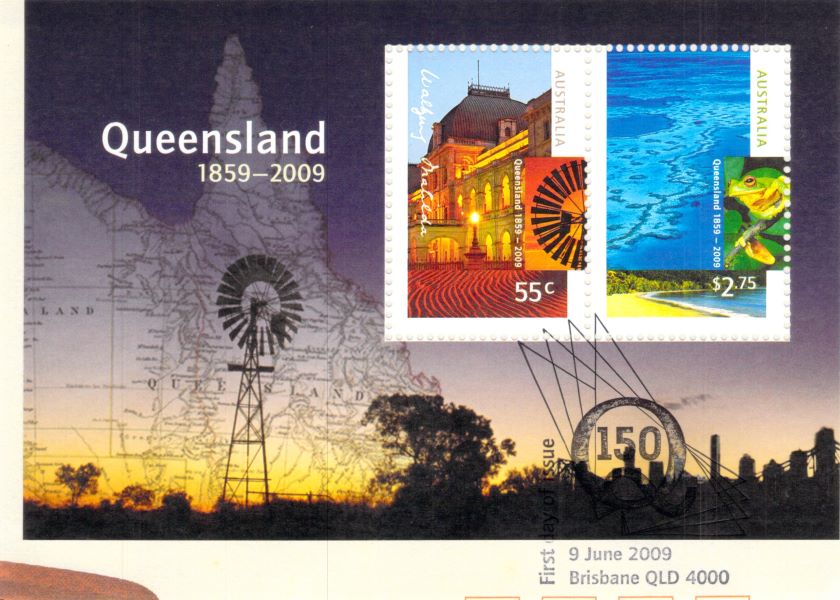 FDC Queensland 150 Anniversary