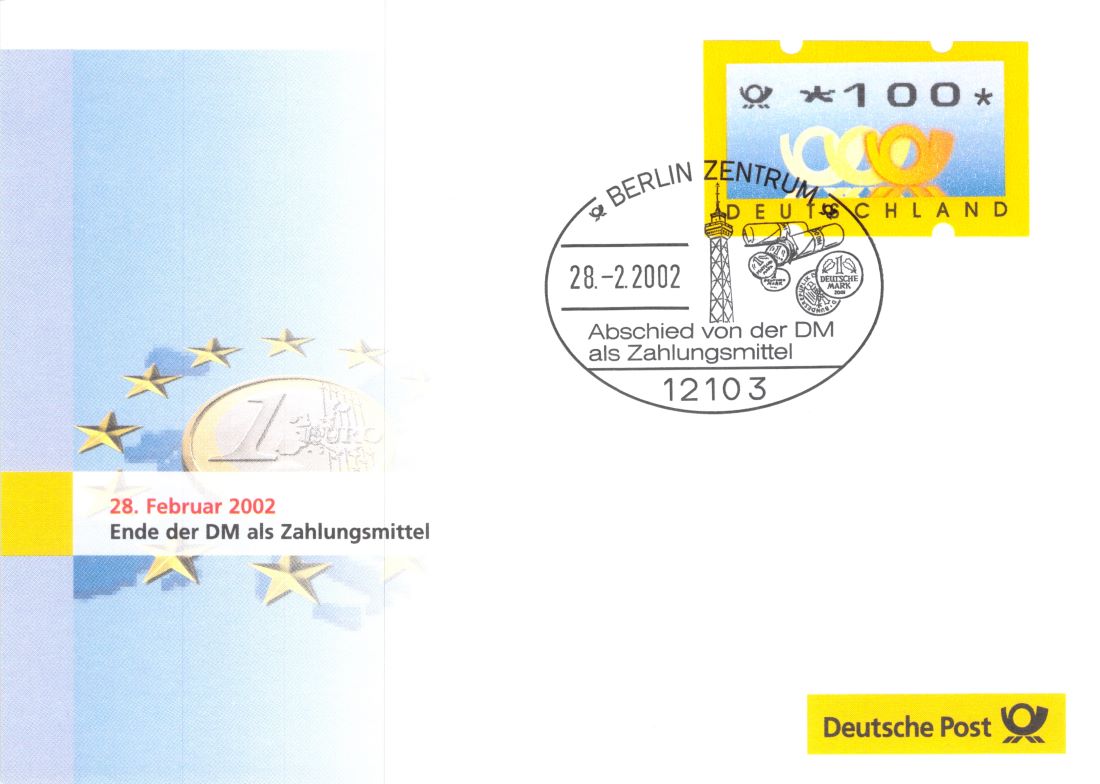 France 2002 End Of The DM Of Payment Postcard
