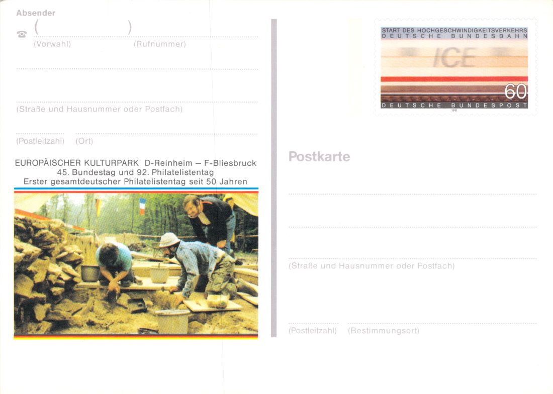 German European Cultural Park D Reinheim F Bliesbruck Postcard