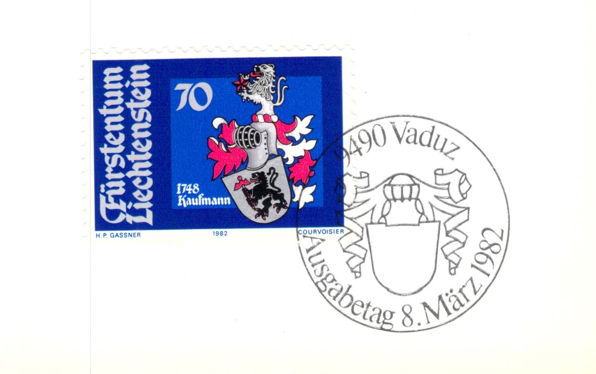 Germany Kaufmann 1982 Principality of Liechtenstein Series 1 Postcard