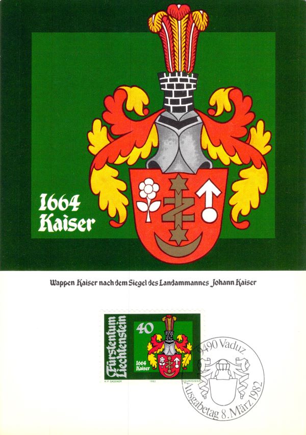 Germany 1664 Kaiser Principality Of Liechtenstein 1982 Series 3 Postcard