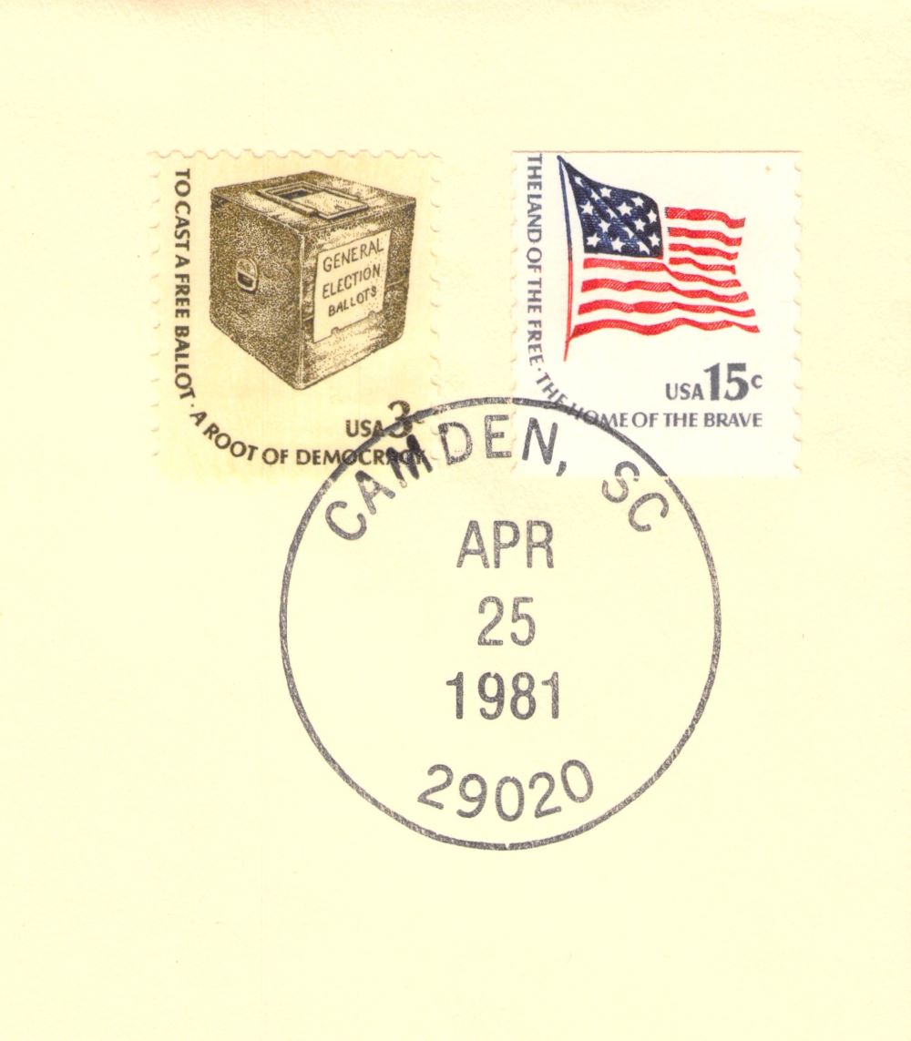 Hobkirk's Hill American Battle FDC 