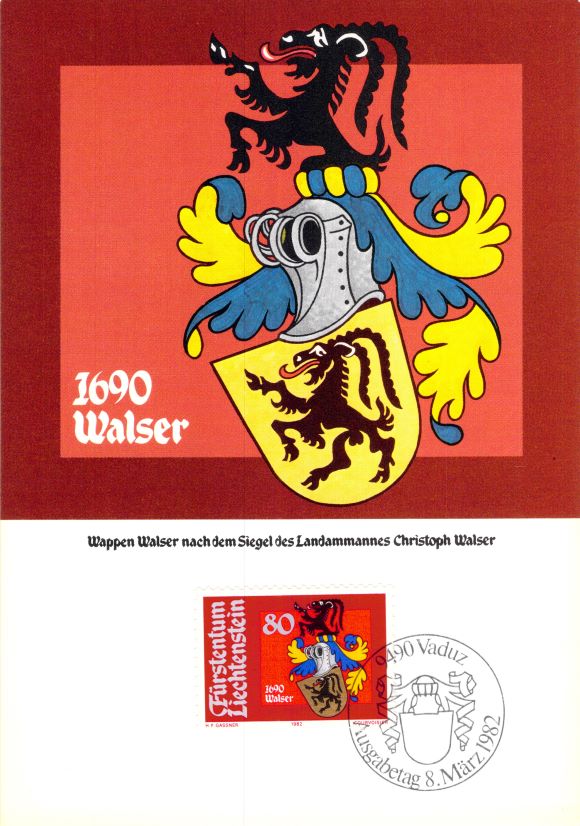 Principality Of Liechtenstein Germany 1982 Walser Series 2 Postcard