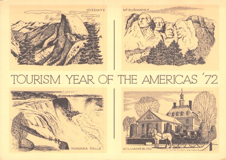Tourism Year of the Americas 1972 Postcard Series 4