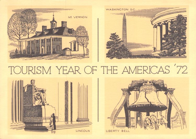 Tourism Year of the Americas 1972 postcard Series 3 - Stamps Art Museum