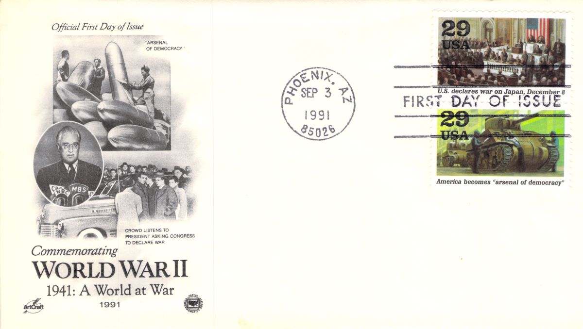 World War 2 FDC 1941 - Stamps Art Museum