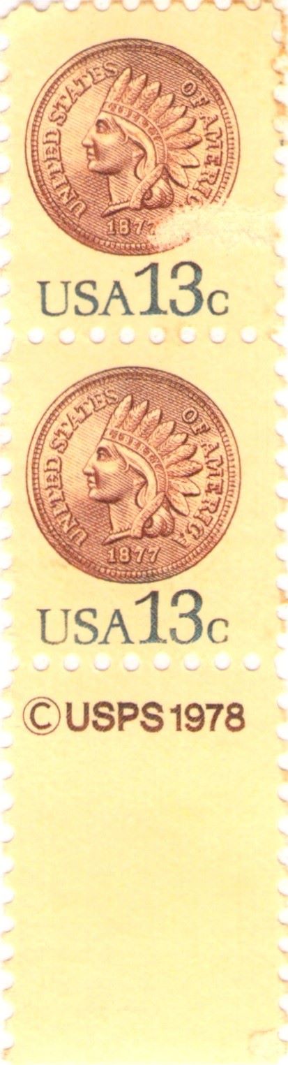 Indian Head Penny USA Stamp 1978
