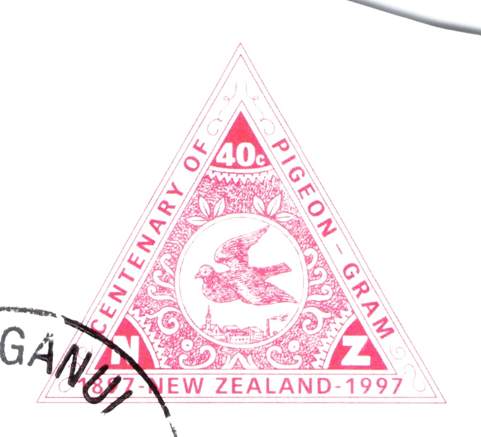 New Zealand Centenary of Pigeon Gram Stamp