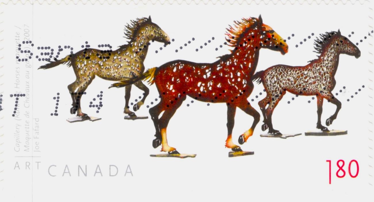 ART Canada Running Horses Maquette Stamp Stamps Art Museum   2023 06 01 02 44 22 