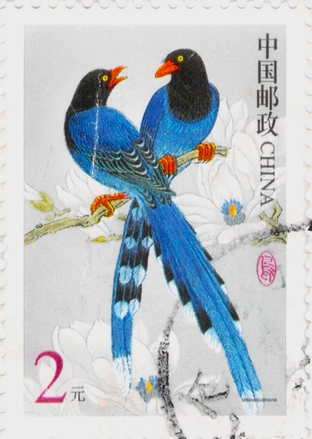 Taiwan Blue Magpie China Stamp