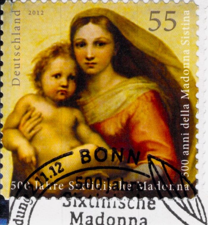 Sistine Madonna 500th Anniversary Germany Stamp 2012