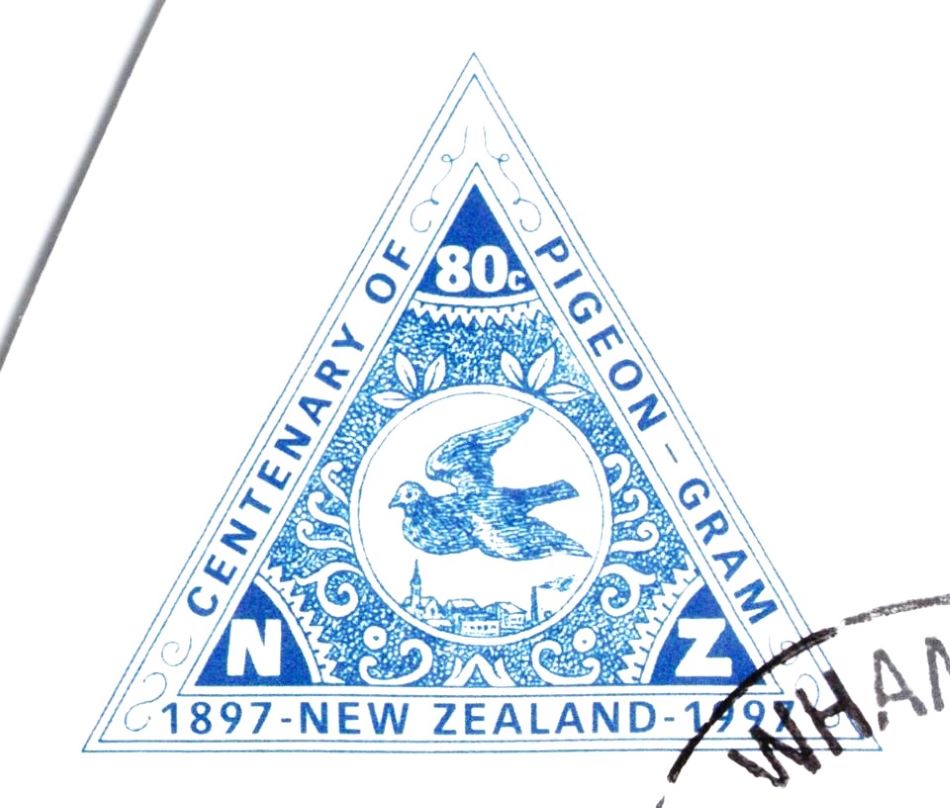 New Zealand Centenary of Pigeon Gram Stamp