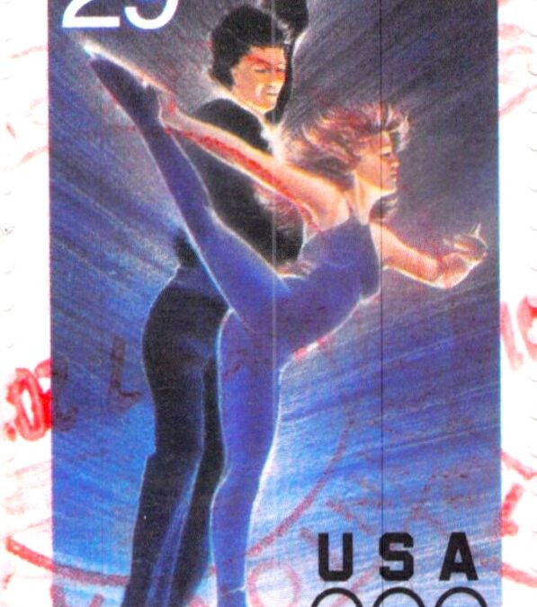 USA Ice Dancing Olympics Stamp Stamps Art Museum