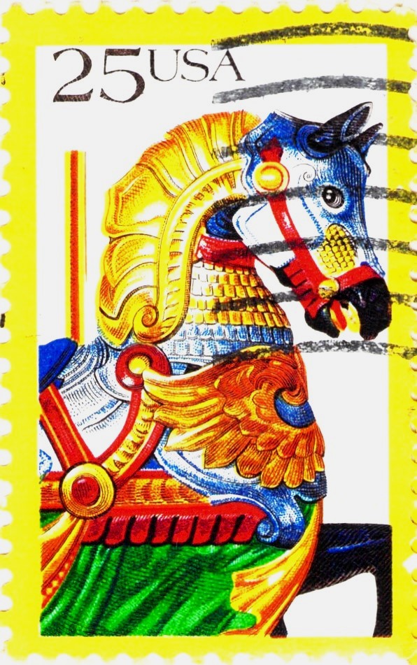 USA Carousel Horse Stamp - Stamps Art Museum