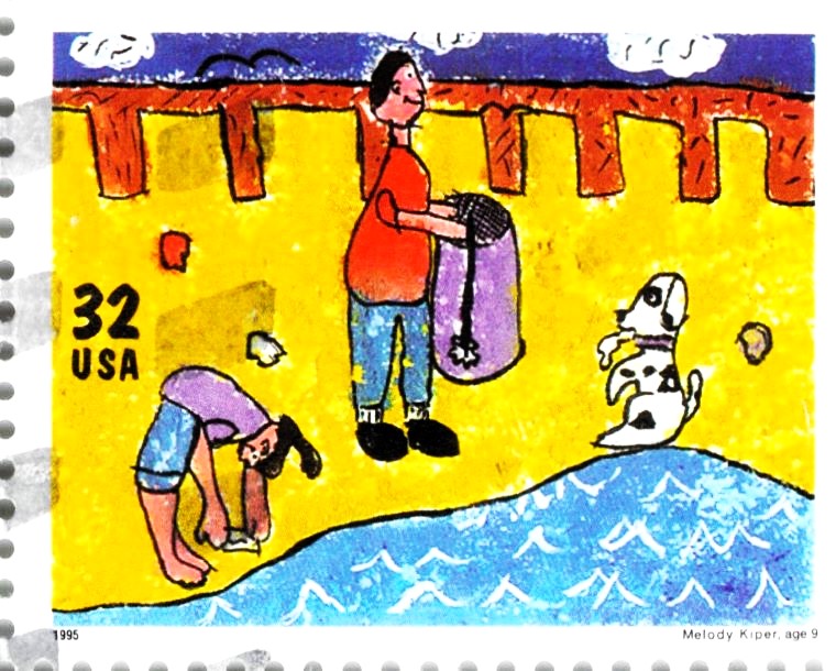 USA Kids Care About the Environment Stamp