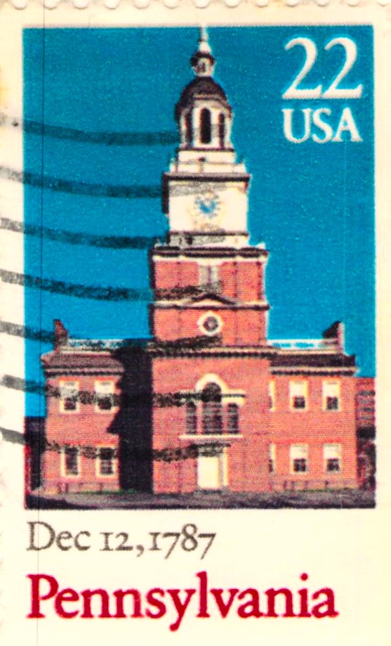 Issue: USA Pennsylvania Stamp Type: Stamp Number of Stamps: 1 Stamps Denomination: 22c Issue Date: 1787 Issued By: United States Postal Service (USPS)