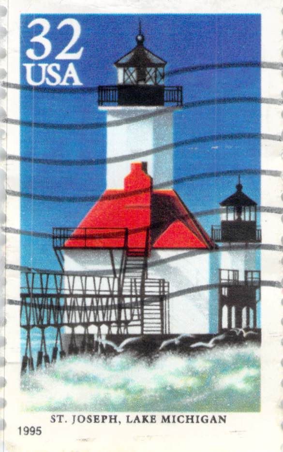 Issue: USA St. Joseph Lake Michigan Lighthouses Stamp Type: Stamp Number of Stamps: 1 Stamps Denomination: 32 c Issue Date: 1995 Issued By: United States Postal Service (USPS)