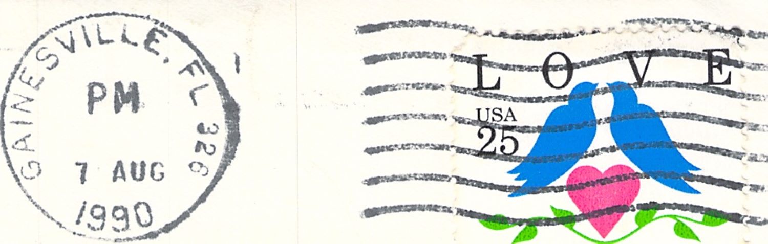 Issue: USA Love Stamp Series Type: Stamp Number of Stamps: 1 Stamps Denomination: 25c Issue Date: 1990 Issued By: United States Postal Service (USPS)
