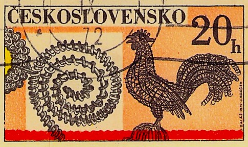 Issue:  Czechoslovakia 1972 Ornamental Wireworks Stamp Type:  Stamp Number of Stamps:  1 Stamps Denomination:  20h Issue Date:  1972 Issued By:  Czechoslovakia Postal Service (USPS)