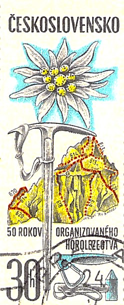 Issue: Czechoslovakia Mountain Limbing Stamp1971 Type:  Stamp Number of Stamps:  2 Stamps Denomination:  30h Issue Date:  1971 Issued By:  Czechoslovakia Postal Service (USPS)