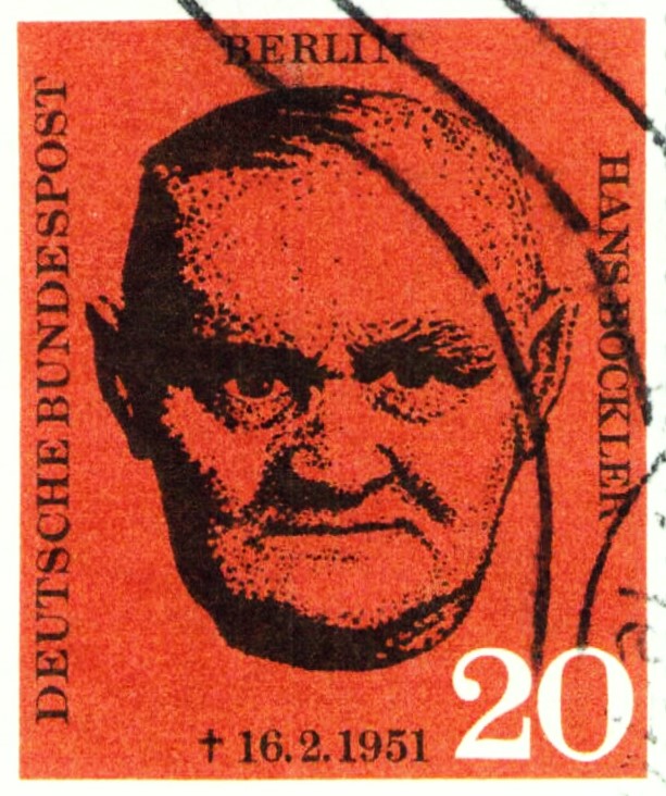Issue:   German Berlin 1951 Hans Bockler Stamp Type:   Stamp Number of Stamps:   3 Denominations:   20 pf Issue Date:  1951 Issued By: Germany Deutsche Post ( Deutschland )