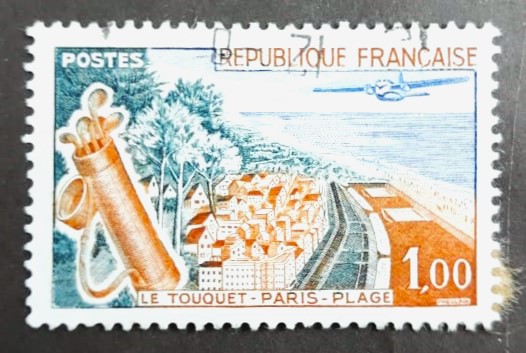Issue:  France 1962 Le Touquet Paris Plage Stamp Type:  Stamp Number of Stamps:  2 Denominations:  1,00 F Issue Date:  1962 Issued By:  France post