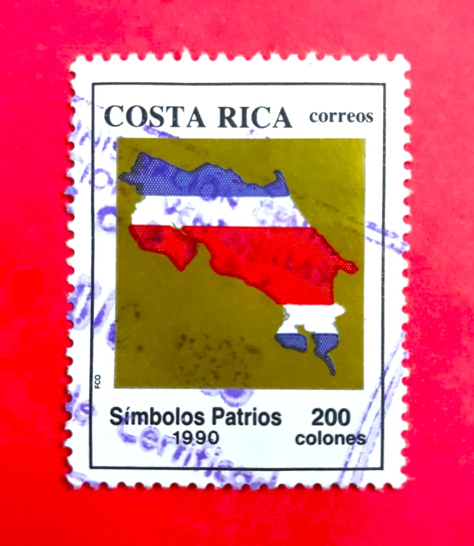Issue:    Costa Rica 1990 Simbolos Patrios Stamp Type:   Stamp Number of Stamps:   1 Denominations:     Issue Date:   1990 Issued By:   Costa Rica Post