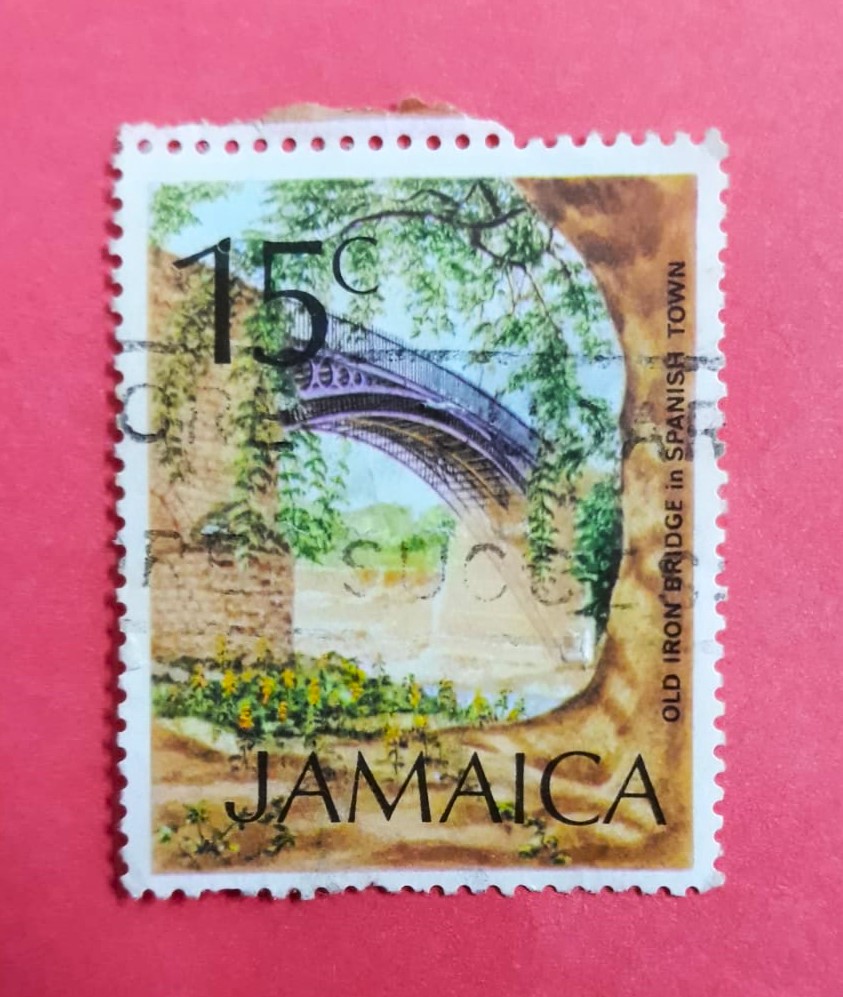 Issue:  Jamaica 1972 Old Iron Bridge In Spanish Town Stamp   Type:   Stamp   Number of Stamps:   1   Stamps Denomination:   15 C   Issue Date:   1972   Issued By:  Jamaica