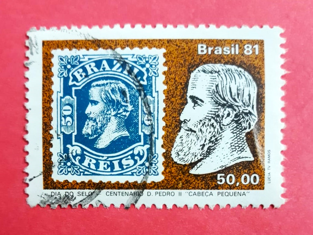 Issue:   Brazil 1981 D. Pedro II Small Head Stamp Type:   Stamp Number of Stamps:   1 Denominations:   50,00  RS Issue Date:   1981 Issued By:   Brazil post