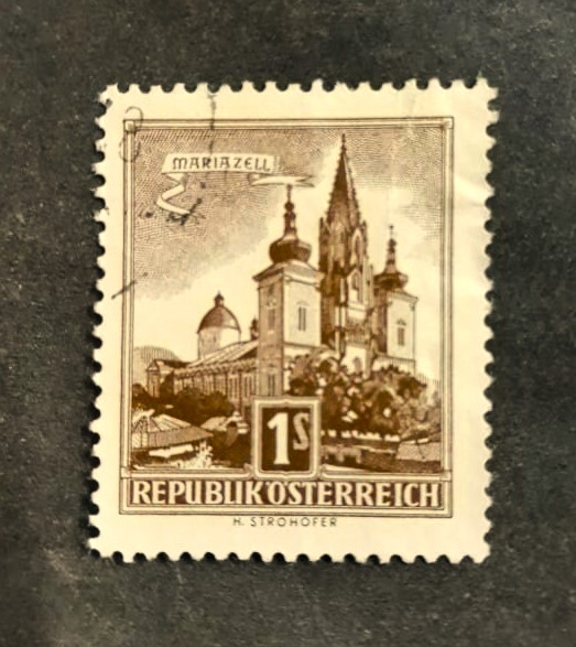 Issue:   Austrian 1957 Mariazell Stamp Type:  Stamp Number of Stamps:   3 Stamps Denomination:   1 S Issue Date:  1957 Issued By:   Australia Post