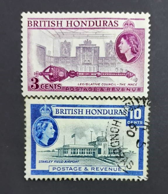 Issue:  British Honduras 1961 Stamp Type:   Stamp Number of Stamps:   2 Denominations:   3 C , 10 C Issue Date:   1960 Issued By:    Basutoland Post