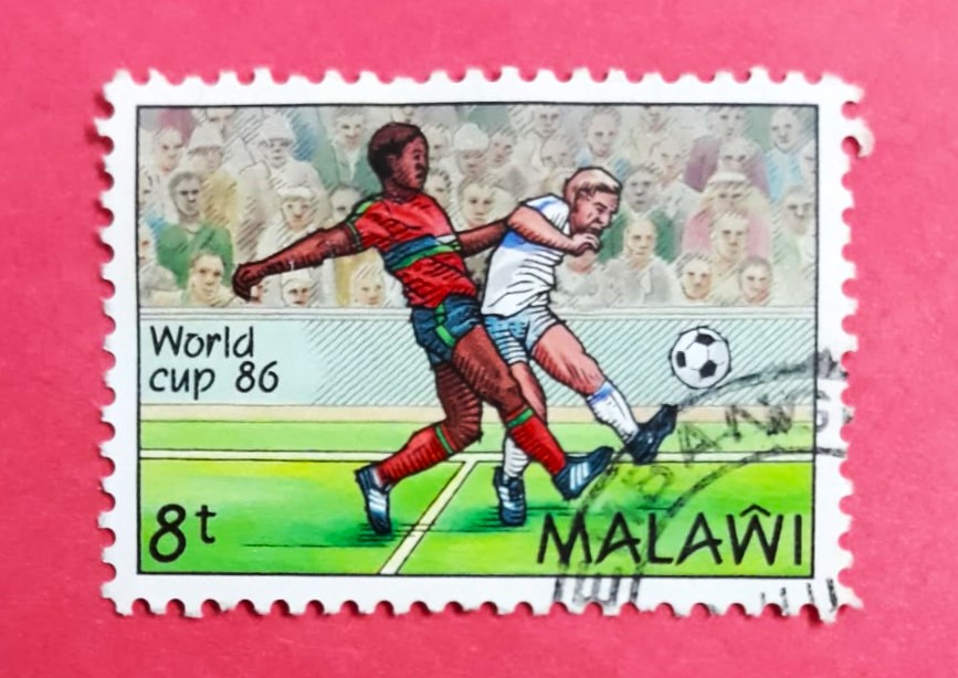 Issue:  Malawi 1986 World Cup Stamp   Type:   Stamp   Number of Stamps:   1   Stamps Denomination:   8 T   Issue Date:   1986   Issued By:   Malawi Post