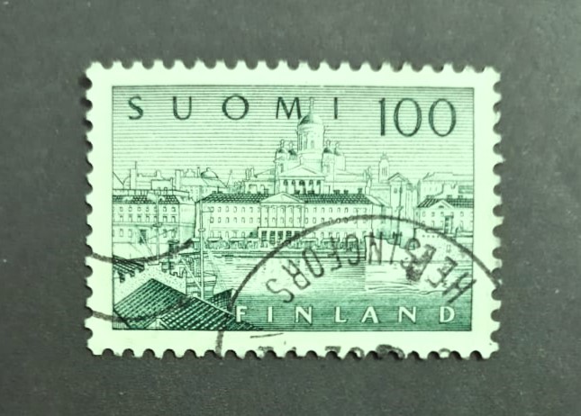Issue:    Finland 1957 Harbor Helsinki Stamp Type:   Stamp Number of Stamps:   1 Denominations:    100  Euro Issue Date:   1957 Issued By:    Finland Post