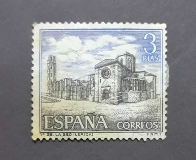 Issue:    Spain 1966 Ancient Cathedral Of Seo Stamp Type:    Stamp Number of Stamps:   1 Stamps Denomination:   3  PTAS Issue Date:   1966 Issued By:   Spain POST