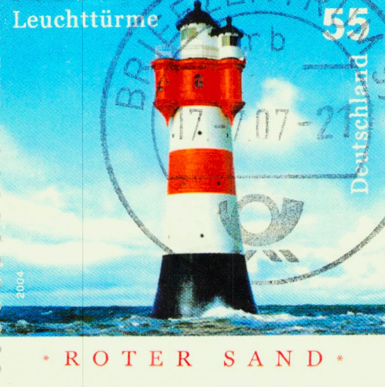 Issue:  Germany 2004 Rotate Sand Lighthouses Stamp Type:   Stamp Number of Stamps:   1 Denominations:   55  PF Issue Date:   2004 Issued By:   Germany Deutsche Post ( Deutschland )