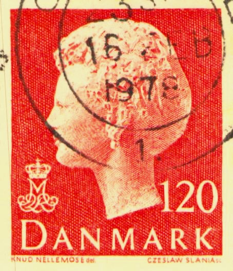 Issue:   Denmark Queen Margrethe Stamp Type:   Stamp Number of Stamps:   1 Stamps Denomination:   120 kr Issue Date:   1980 Issued By:   Denmark Post