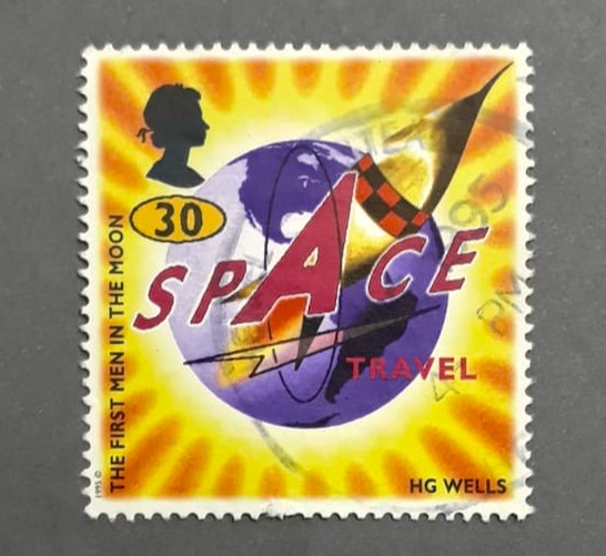Issue:   Great Britain 1995 Space Travel The First Men In The Moon Stamps Type:   Stamp Number of Stamps:   1 Stamps Denomination:   30  £ Issue Date:   1995 Issued By:   Royal Mail, United Kingdom (UK)