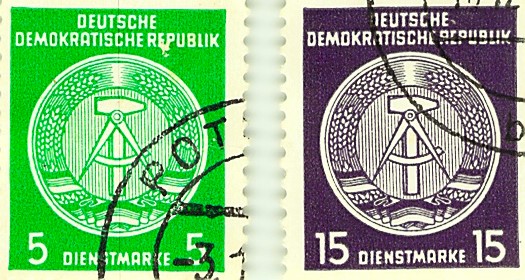 Issue:  Germany 1954 Set Of Dienstmarke Stamp Type:   Stamp Number of Stamps:   2 Denominations:    15 PF ,  5 PF ,  Issue Date:   1954 Issued By:   Germany Deutsche Post ( Deutschland )