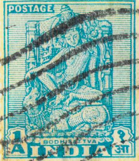 Issue:   India 1949 Bodhisattva Stamp Type:   Stamp Number of Stamps:   1 Stamps Denomination:    1 a Issue Date:    1949 Issued By:   India POST