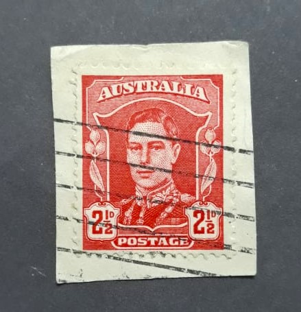 Issue:    Australia 1942 King George Stamp Type:   Stamp Number of Stamps:   1 Stamps Denomination:    2 1/2  D Issue Date:   1942 Issued By:   Australia Post