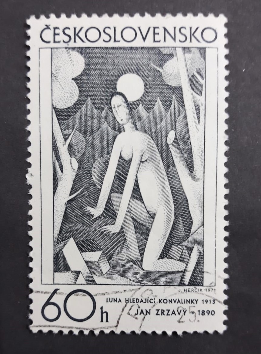 Issue:   Czechoslovakia 1971 Luna Searching For Lilies Stamp Type:   Stamp Number of Stamps:   1 Stamps Denomination:   60 h Issue Date:   1971 Issued By:    Czechoslovakia Postal Service (USPS)